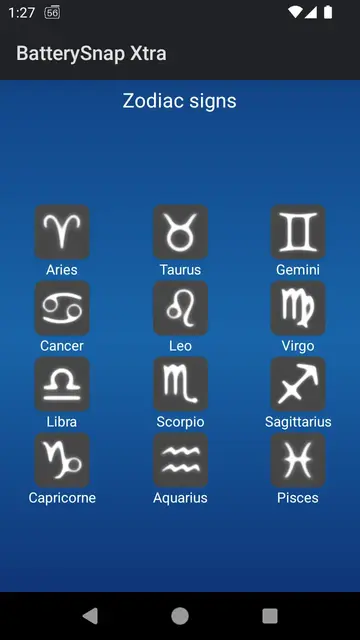 BatterySnap Xtra widget variants on Android home screen